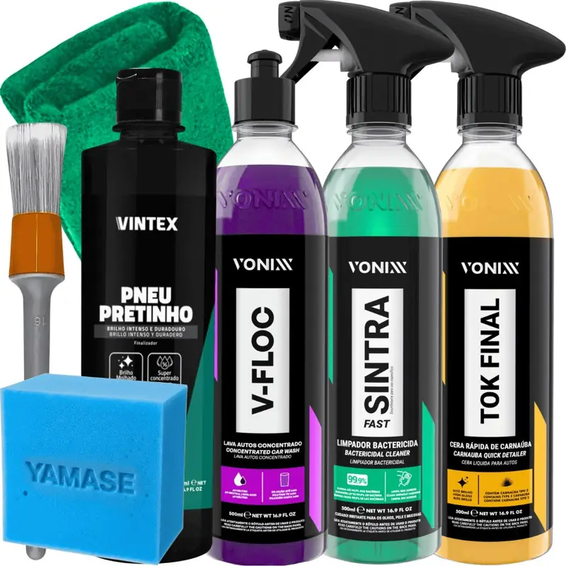 Kit Lavagem Automotiva Vonixx com 5 itens